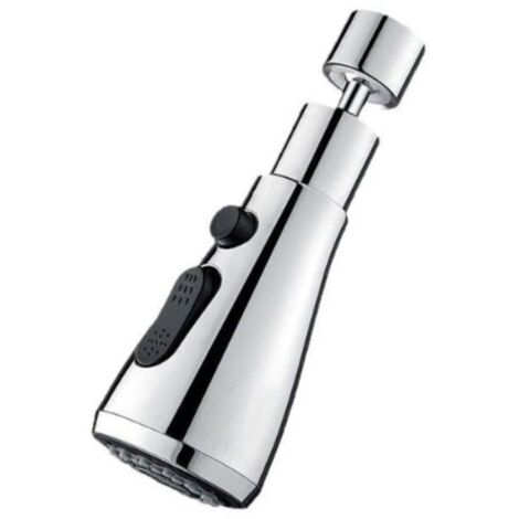 SABIR Tête de robinet de rechange, 3 fonctions, pivotante à 360°, tête de pulvérisation pour robinet d'évier, connexion G1/2, remplacement pour robinet de cuisine, polissage de la tête de pulvérisatio (1/4)