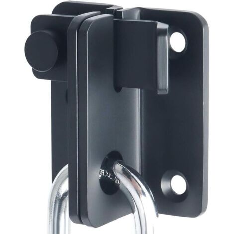 SABIR Verrou Porte Coulissante Serrure Volet Loquet Porte Verrou Portail à Bascule Boulon avec Vis pour Porte, Fenêtre, Placard et Jardin, Finition Noir Mat en Acier Inoxydable (1/4)