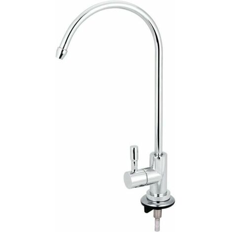 SABIR Robinet d'Évier de Cuisine 1/4'' Tactile pour Osmose Inverse - Cou d'Oie avec Filtre d'Eau Potable et Connexion Rapide, (1/5)