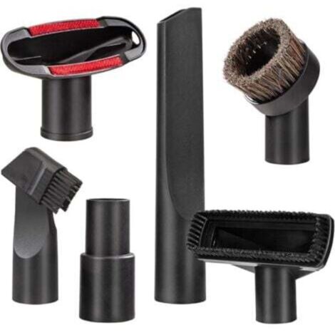 SABIR Accessoires pour Aspirateur, 6 Pièces Embouts pour Aspirateurs Brosse Universelle pour Coussins, Suceur Plat, Brosse à Matelas, Brosse d'aspiration avec Adaptateur 32 mm et 35 mm (1/4)