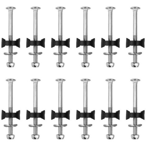 SABIR Lot de 12 vis de trampoline, fixation pour trampoline de jardin, acier galvanisé, pour grand trampoline et petit trampoline (1/4)