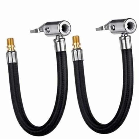 SABIR 20 cm Auto Voiture Air Pneu Pneu Mandrin Gonfleur Pompe Tuyau Adaptateur Valve Tuyau Outil (2 pcs) (1/4)
