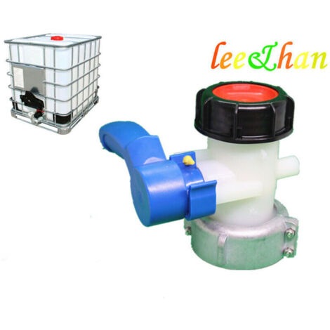 SABIR Adaptateur de réservoir IBC 62mm DN40 Vanne à papillons de vidange Raccords de vidange pour carburant à huile, vanne de tonne (1/4)