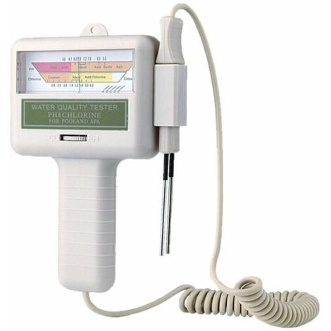 SABIR Testeur de qualité de l'eau, Qualité Eau Testeur, PH Testeur Automatique de Chlore Résiduel Ph Eau Testeur Analyse Chlore Piscine Kit Test-- (1/4)
