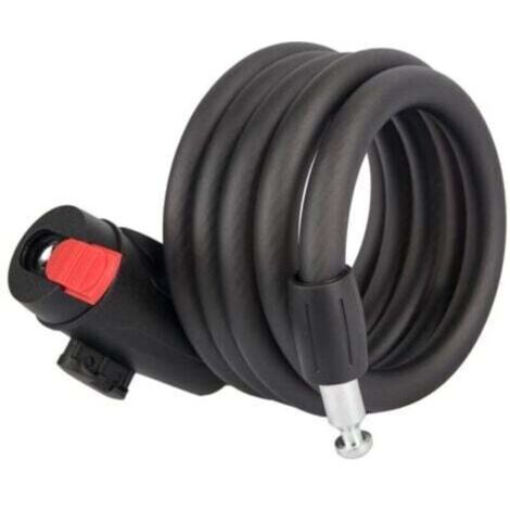 SABIR Antivol Câble Spiral,1.2m ,Câble Enroulé Cadenas,Câble Antivol pour Vélo/Scooter/Motos/Portail Vélo ,Vélo Chaînes antivol cadenas antivol,Cadenas Vélo avec Clé,Cadenas Vélo avec Clé,Cadenas de V (1/4)