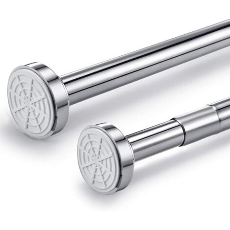SABIR Tringle Télescopique En Acier Inoxydable 45 Cm-60 Cm Extensible, Tringle De Rideau De Douche Sans Perage, Tringle De Serrage Réglable En Tournant, Maintien Sécurisé Comme Tringle De Douche, Trin