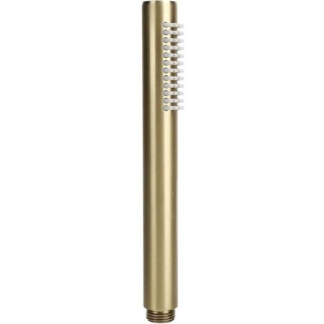 SABIR Pommeau de Douche à Main de Salle de Bain, Pommeau de Douche à Barre Ronde en Cuivre Massif G1/2 Pommeau de Douche Haute Pression Pulvérisateur pour Fournitures de Salle de Bain(d'or) (1/4)