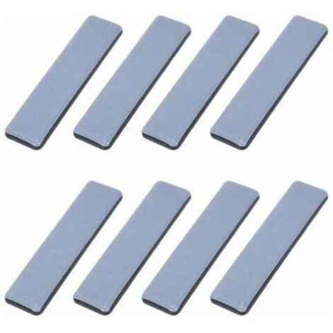 SABIR Pieds de meuble robustes , patins rectangulaires anti-vibrations en Téflon auto-adhésifs, bleu/noir, patins antidérapants (8 pièces, 25 mm et 100 mm)