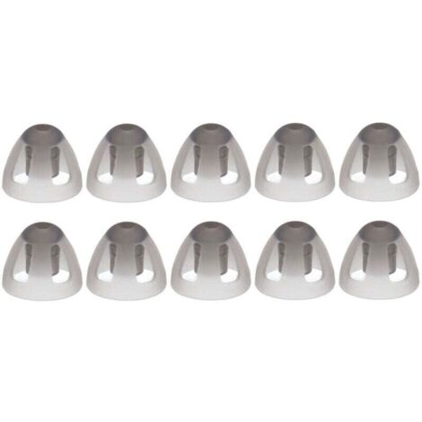 SABIR Lot de 10 dômes pour prothèses auditives, embouts souples, ouverts, bouchons d'oreille de remplacement noirs, pour prothèses auditives, pour seniors (8 mm) (1/4)