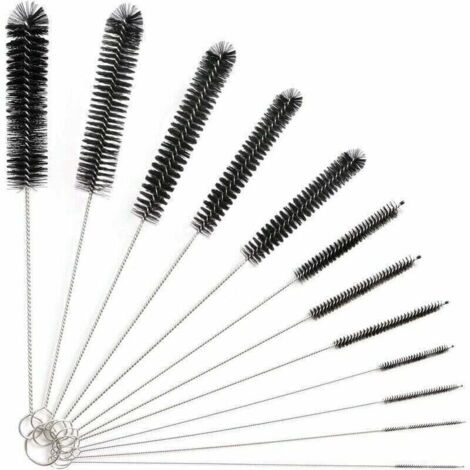 SABIR Lot de 12 brosses de nettoyage pour tuyaux, brosse de nettoyage pour tuyaux pour bouteilles en verre, biberons, bouilloire, clavier, brosses de nettoyage pour tuyaux, brosse de nettoyage pour tu (1/4)