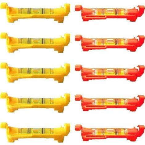 SABIR Mini niveau à bulle 10 pièces, niveau à corde, niveau à carrelage, ligne de maçon, niveau à bulle, adapté à la maçonnerie, à la plomberie, à l'industrie de la construction, aux mesures technique (1/4)