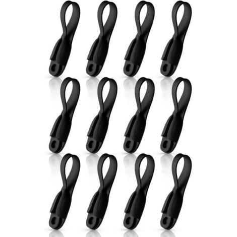 SABIR Faisceau de câbles en silicone de 12 pièces pour appareils électroménagers, enrouleur de câble d'appareil de cuisine, cordon de regroupement multifonctionnel, stockage de fil de câble de données (1/4)