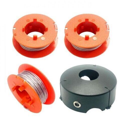 SABIR Accessoire pour coupe-bordure , Bobine de fil pour débroussailleuse Bosch pour débroussailleuse ART 23 26 30 Commitrim Easytrim 8 m F016800175 (3 bobines + 1 capuchon) (1/5)