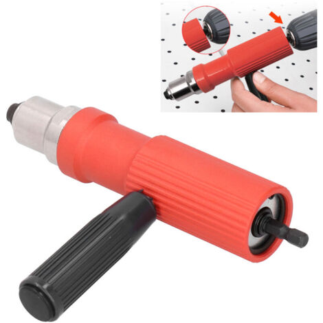 SABIR Adaptateur Électrique pour Perceuse – Outil de Rivetage pour Écrous et Rivets, Kit Complet pour Assemblage Métallique (1/4)