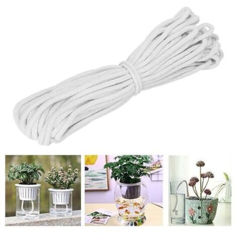 SABIR Système d'arrosage automatique des plantes, corde de mèche de 20 m, forte absorption d'eau, mèche auto-arrosante pour jardins, paniers, pots, plantes (1/4)