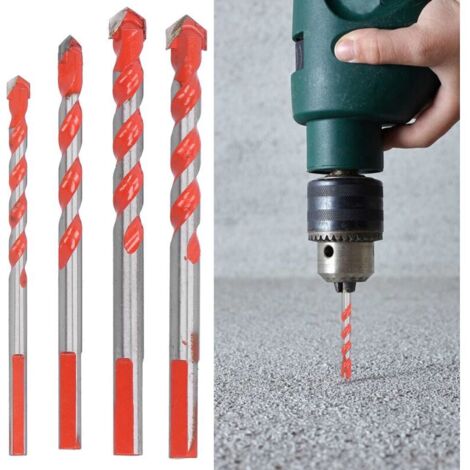 SABIR Jeux de 4 forets multifonctions pour perçage – diamètres 6 mm, 8 mm, 10 mm et 12 mm – outil d’agrandissement de trou polyvalent (1/4)