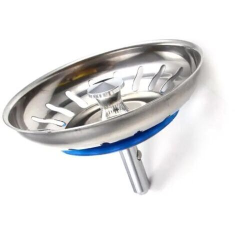 SABIR Bouchon Évier Cuisine Filtre avec Goupille Réglable - Universel Cuisine Bouchon Évier, Panier Crépine Pop-Up, Inoxydable, Compatible Lave-Vaisselle (80mm) (1/4)