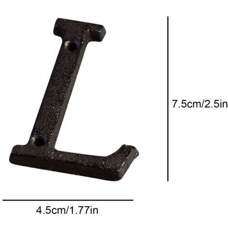 SABIR Numéro de maison en métal 3D AZ – Plaque en fonte rétro pour décoration murale – Dimensions 7,5 x 4,5 cm – Résistant à la rouille (1/5)