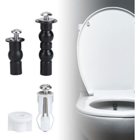 SABIR Kit de remplacement d'accessoires de siège de toilette universel avec vis et boulons pour couvercle de toilette (1/5)