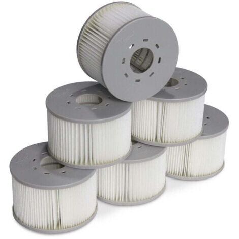 SABIR Lot de 6 filtres pour spas gonflables MSPA V2 Ø106cm – Cartouches filtrantes 90 plis – Filtration efficace pour spa gonflable (1/5)