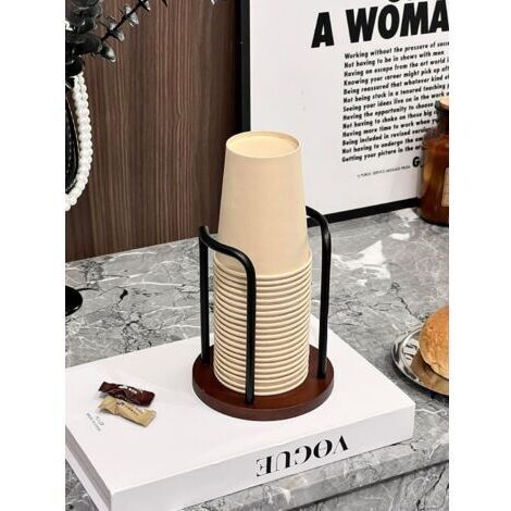 SABIR Porte essuie-tout, Porte-tasses pour cuisine ou dortoir, Accessoire de rangement pour cuisine, facile à monter et à utiliser, Présentoir à tasses à café (1/5)