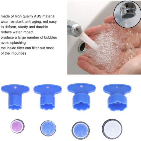 SABIR Aérateurs d'eau de robinet d'aérateur de robinet d'insertion en plastique de 8 pièces avec des clés pour la cuisine de salle de bains (1/5)