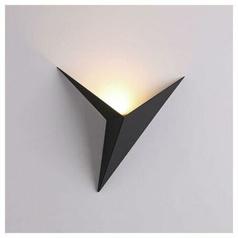 SABIR Applique murale LED 3W – Lumière blanche chaude 3000K – Métal noir moderne – Installation facile pour chambre, salon, escalier, couloir (1/5)