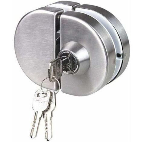 SABIR Double serrure de porte en verre 304 en acier inoxydable, les deux côtés ouvrent des crochets de porte sans cadre pour le verre d'épaisseur de 10-12mm (1/5)