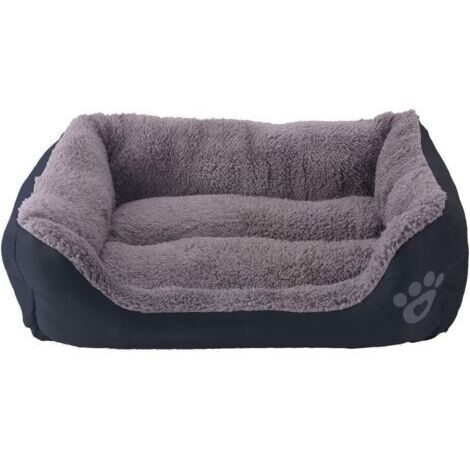 SABIR Tapis pour chien et chat 54x42cm – Tissu Oxford imperméable – Confort optimal pour animaux jusqu'à 10kg – Couleur noire (1/5)