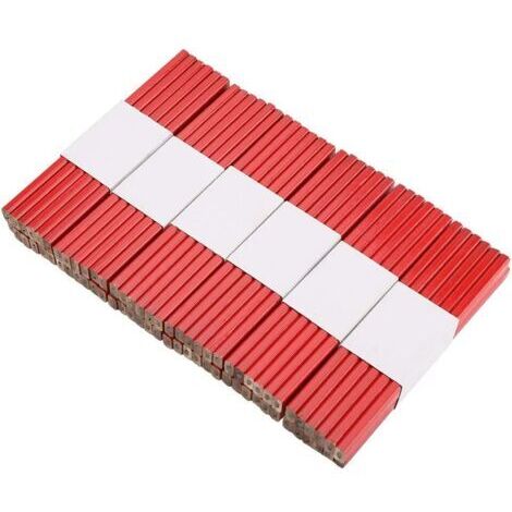 SABIR Promotion, Lot de 72 Crayons de Charpentier, Charpentier Crayon, Crayon de charpentier rouge 175mm, crayon chantier Pour l'industrie et l'artisanat,AAFGVC (1/5)
