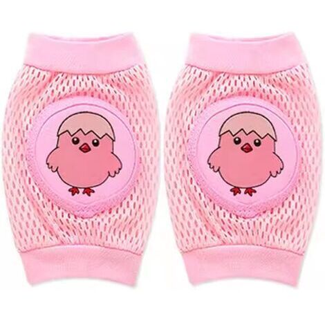 SABIR Genouillères bébé - Genouillères bébé - Chaussettes bébé - Unisexe - Genouillères - Taille unique - Protections rampantes - Rose (1/5)