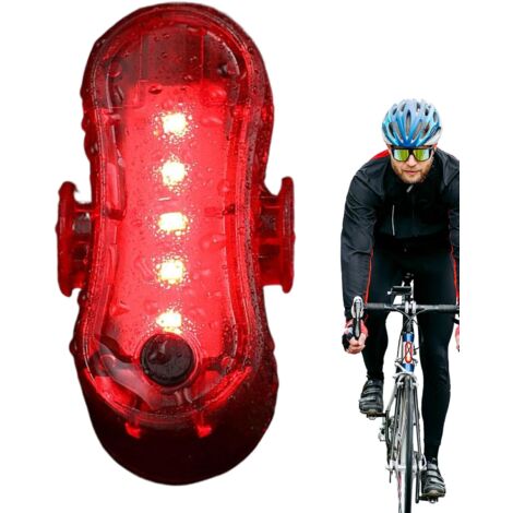 Feu arrière de vélo, lampe torche LED 2,68 x 1,1 x 0,98 pouces, ultra-lumineuse, rechargeable par USB étanche, plusieurs modes