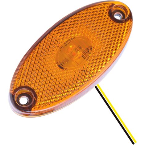 Feu de Position Latérale Universel Gabarit LED pour Camping-Car et Remorque 12V, Lampe de Signalisation Jaune, Feux de Gabarit Camping Car Résistant et Étanche, Accessoire Sécurité Camion Facile à Ins