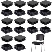 20pcs Bouchons à Lamelles Carré 40x40 30x30 35x35mm pour Tube Carre, Bouchon Plastique Carre, Embout Tube Carré, Capuchon Plastique Carre, Bouchon Tube Carré (20, 35x35)