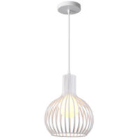SABIR Lampada a Sospensione Moderna, Lampadario a Soffitto a Forma di Vaso a Forma di Gabbia di Metallo Lampada da Soffitto per Camera da Letto Soggiorno Cucina Sala da Pranzo Ristorante - Diametro 20