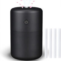 SABIR Mini Humidifier Aroma Diffuser 230 ml Portable USB Humidifier Waterless Auto-Off Ultrasonic Quiet Room Humidifier with Night Light for Car Office Room Children's Room Bedroom