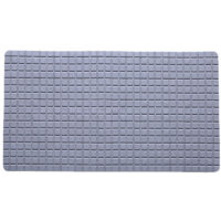 SABIR Alfombrilla de Ducha Antideslizante Alfombrilla de Bañera con Ventosa/Agujeros de Drenaje para Bañeras y Duchas, Alfombrilla de Piso a Prueba de Moho, Larga 70 x 40 cm Gris, 1 Pieza