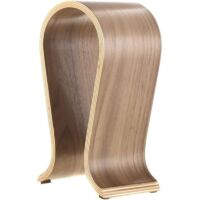 SABIR Support de Casque en Bois de Noyer, Support pour Casque Audio, Porte Casque Universel, Forme de U, Écologique, Durable, Antidérapant, pour la Maison, Le Bureau, la Boutique (Marron)