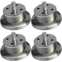 SABIR patas de acero inoxidable para muebles, 3 cm, redondas, de metal, para mesa, sofá, cama, TV, encimera (3 cm + M10)