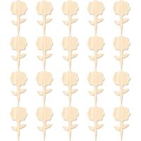 SABIR 20 Pièces Étiquettes Plantes Étiquette Bamboo Garden Marquage Plantes Étiquette Marquage Forme Fleur Bambou Étiquette Marquage Ecologique Plantes Étiquettes Plantes Bamboo pour Jardin (fleurs)