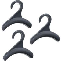 SABIR Lot de 3 Rangement Sac a Main Femme & Sacoche Homme Gris- Cintre Sac a Main en Acrylique Gris Résistant pour Penderie & Armoire - Idéal pour Organiser aussi les Sacoches, Écharpes & Cravates