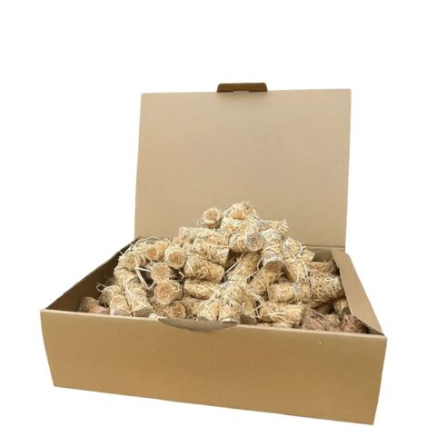 J'ENVOIE DU BOIS - Allume-feu Naturel Laine de Bois et Cire végétale - Boîte de 260 pièces - 3,5Kg - pour Poêle à Bois, Cheminée, Barbecue, Four à Pizza