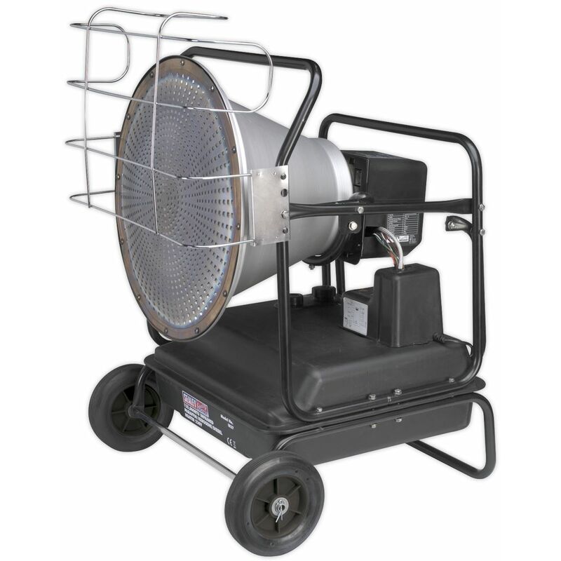Sealey Infrared Space Warmeru0026reg Paraffin/Kerosene/Diesel Heater with  Wheels 125,000Btu/hr IR37