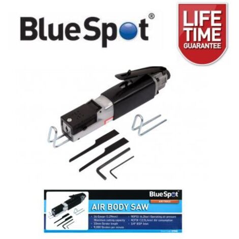 Bluespot Air Body Saw Reciprocating Pneumatic Metal Cut Off Tool With 2 Blades