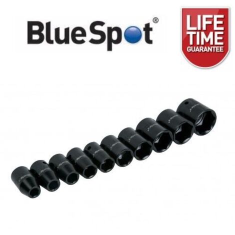 BlueSpot Tools 1537 1/2in Metric Impact Socket Set 9-27mm 10 Piece B/S1537