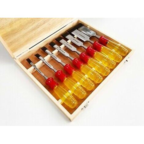 8PC WOOD CHISEL SET HSS WOOD LATHE CARVING WOOD TURNING GAUGE PARTING WW217