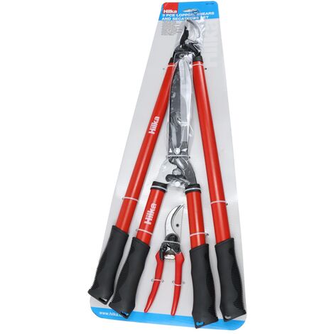 Hilka Bypass Lopper Tree Shears Secateurs Hedge Garden 3pc Pruning Set 92105753 (1/4)