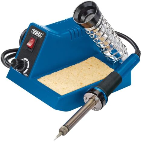 Draper 40W Soldering Iron Station with Temperature Control and Cleaning Sponge - Model 61478