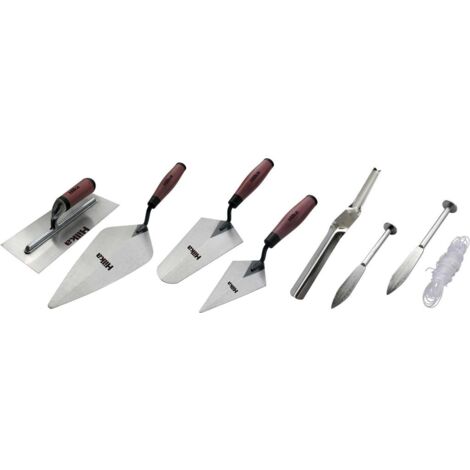 HILKA TROWEL SET 6PC SOFT GRIP BRICK PLASTERING BUILDER POINTING 66416006 (1/3)