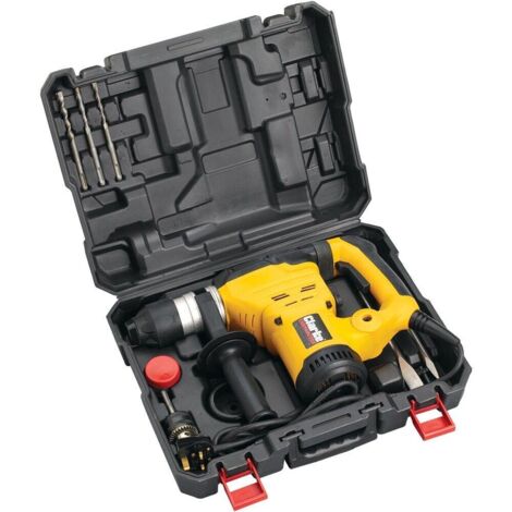 CLARKE SDS HAMMER DRILL 1200W ROTARY & CHISELS IN CASE CON1200RD (1/5)